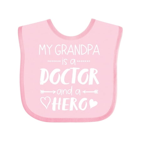 

Inktastic My Grandpa is a Doctor and a Hero Gift Baby Boy or Baby Girl Bib