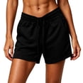 thumbnail image 3 of Women's Polyester Running Shorts for Fitness Casual Wear, Elastic Waist with Comfortable Stretchy Fabric, Quick Dry Breathable Activewear, Athletic Gym Jogging Outdoor Work,, 3 of 8