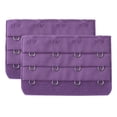 thumbnail image 1 of INSPIRE CHIC Women's 3 Rows 4 Hooks Bra Extenders Straps Extension Burgundy 3 Rows 4 Hooks 2 Pcs, 1 of 5