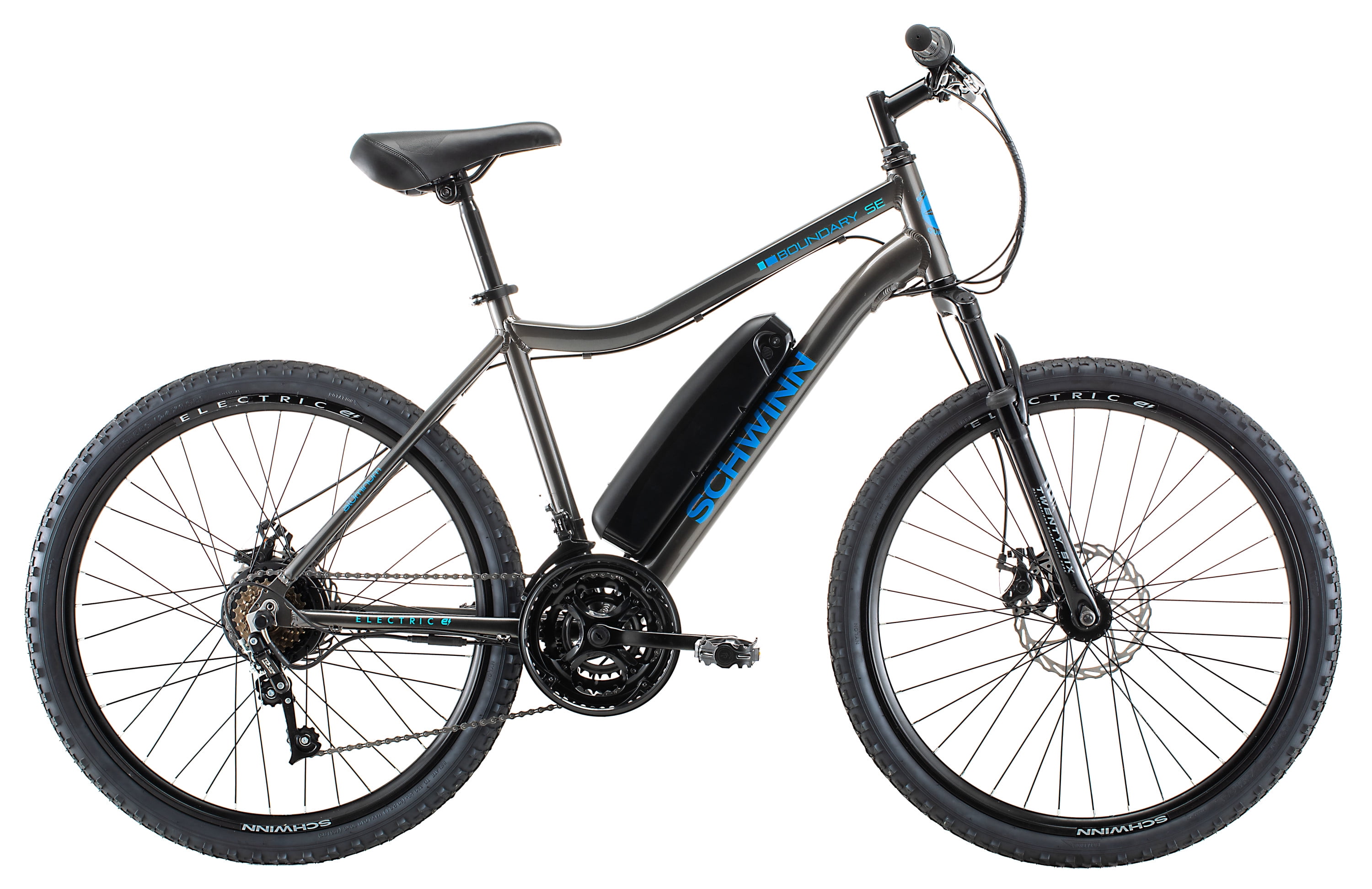 Schwinn Boundary Electric Mountain Bike, 26 In. Wheels, 18 Speeds, 250