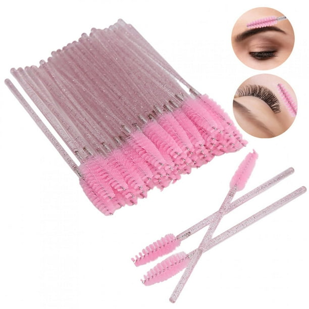 50 Brochas Desechables Para Pestañas, Varitas De Rímel, Brocha De Maquillaje, Brocha Portátil De Nailon Para Cejas, Kits De Aplicadores Para Extensiones De Pestañas Y Brocha