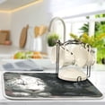 thumbnail image 5 of Dish Drying Mat Kitchen Pad Large Counter Absorbent Dish Mats Drainer White Leopard Black Panther, 5 of 8