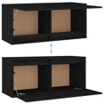 thumbnail image 5 of vidaXL Armoire Murale Noire 80x30x35 cm Pin Massif, 5 of 5