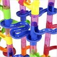 thumbnail image 4 of Marble Run Race Track Building Blocks Kids 3D Maze Ball Roll Toy DIY Marble Run Race Coaster Set 80/105/109/133pc Christmas Gift, 4 of 10