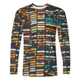 thumbnail image 4 of Men's Pullover Casual Printing Long Sleeve Round-Neck T-Shirt Fishing Hiking Outdoor Athletic Lightweight Tees, 4 of 4
