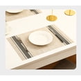 thumbnail image 5 of ROSOZ PVC Woven Table Mat Japanese Vertical Stripes Heat Resistant Dining Pad for Western Style Table Setting, 5 of 5