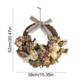thumbnail image 3 of 16.54 Inch Artificial Daisy Wreath with Lavender Accents Rustic Floral Wreath for Front Door Wall Decor Spring Summer Home Wedding Farmhouse Decor, 3 of 6