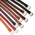 thumbnail image 4 of Women's 1 1/8" Braided Woven Skinny Narrow Leather Belt, 4 of 4