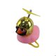 thumbnail image 2 of Pato Decorativo Rosa Con Casco Cromado Amarillo, 2 of 4