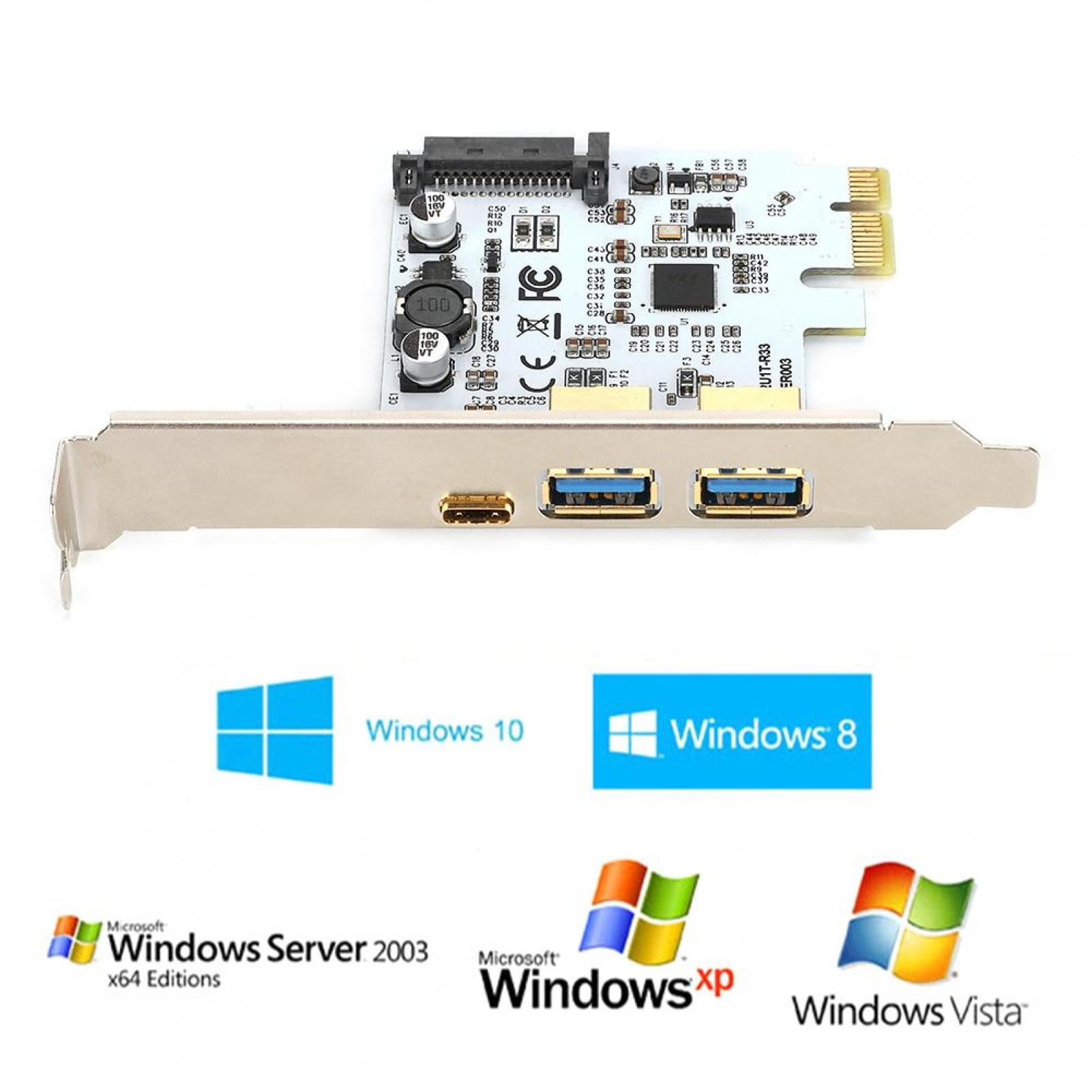 EOTVIA Riser Card,Expansion Card Type‑C Riser Card Power Port For VIA