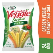 Sensible Portions Garden Veggie Straws Sea Salt Multipack, 1 oz Snack Bag, 24 Count