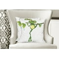thumbnail image 4 of Ambesonne Animal Throw Pillow Cover 2 Pack, Frog on Branch Jungle, 20", Green White Yellow, 4 of 6