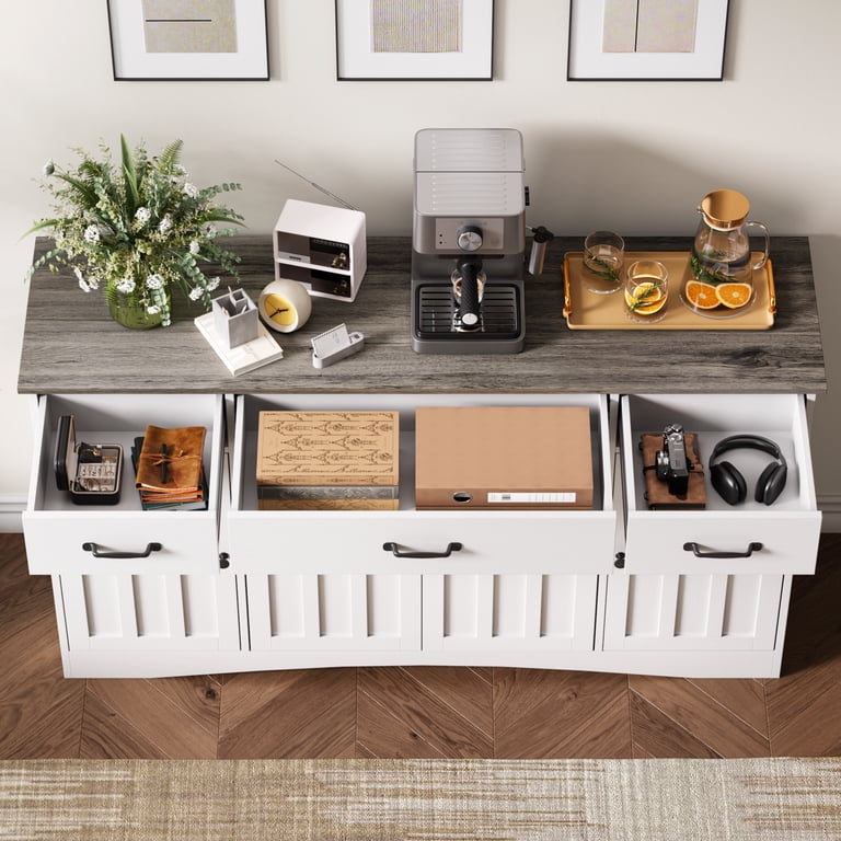 Storage Buffet Side Cabinet Contemporary Kitchen Coffee Station
