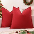 thumbnail image 1 of Fundas de almohada ZWJD Christmas de felpilla roja, 45 x 45 cm, juego de 2, 1 of 6