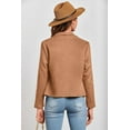 thumbnail image 3 of Women's Faux Suede Jackets Fall Clothes Long Sleeve Open Front Cropped Coat Outwear, 3 of 7