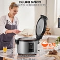thumbnail image 3 of VEVOR Commercial Rice Cooker 70-Cup Non-Stick Pot 15L 12H Keep Warm Restaurant, 3 of 9