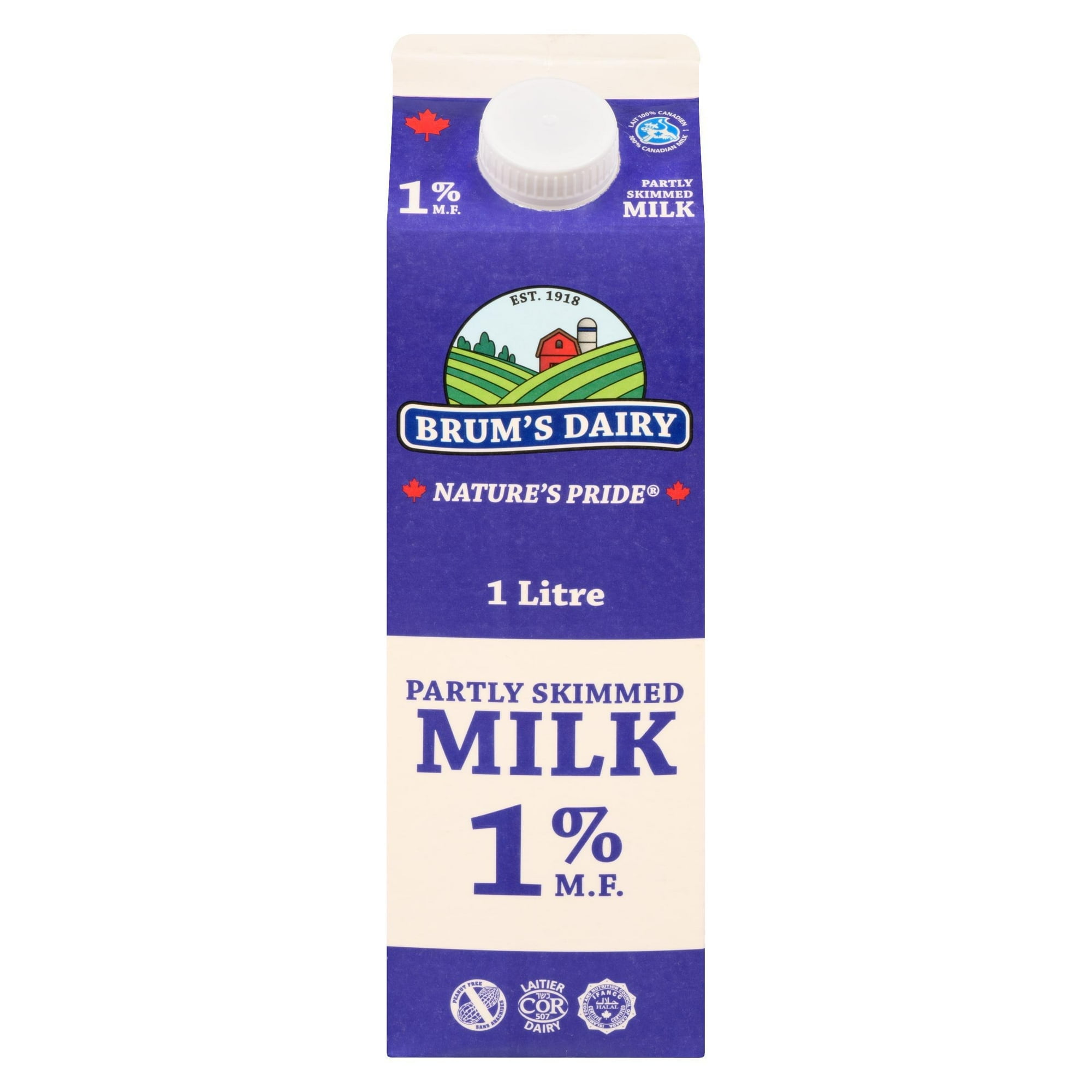 Lait partiellement écrémé à 1 % M.G. de Brum's