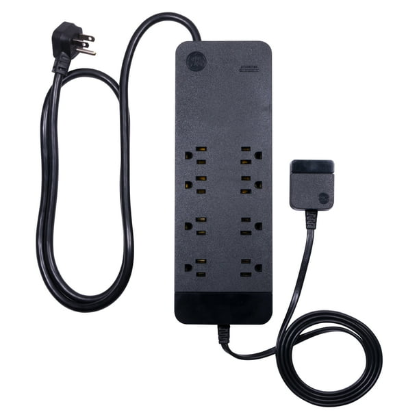 GE UltraPro 8Outlet Surge Protector Power Strip, 2Port USB Charging
