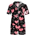 thumbnail image 5 of qelini Button Front Pajama Set for Women Long Sleepwear Collar Short Sleeve Loungewear Mother's Day Print Homewear, 5 of 5