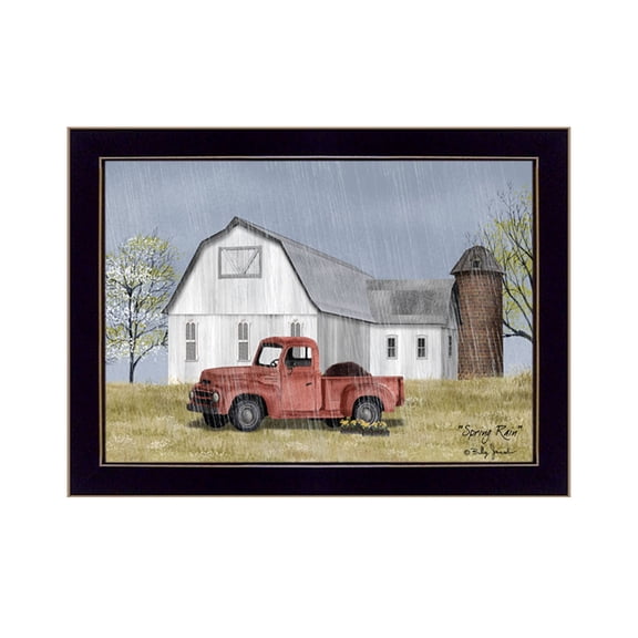 Spring Rain by Billy Jacobs Framed Print Wall Art Wood Multi-Color