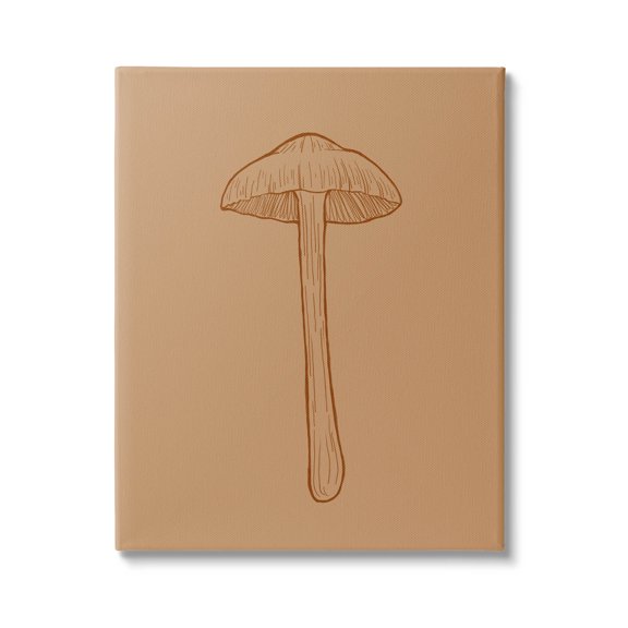 Stupell Industries Botanical Mushroom Outline Nature Graphic Art Gallery Wrapped Canvas Print Wall Art, Design by Ziwei Li