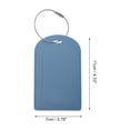 thumbnail image 2 of Etiquetas de Equipaje Verticales Semicirculares Únicas de 1 Pc para Oficina Azul PU, 2 of 5