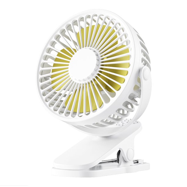 Escalada USB Mini Clip Fan Portable Travel Desk Cooling Ventilador (Blanco 1200mAh) Tmvgtek Para Estrenar