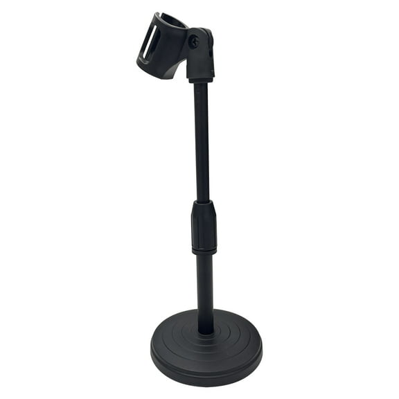 8.27-12.6in Desktop Lifting Microphone Stand Foldable Microphone Clip Adjustable Angle Mic Holder Stage Equipment