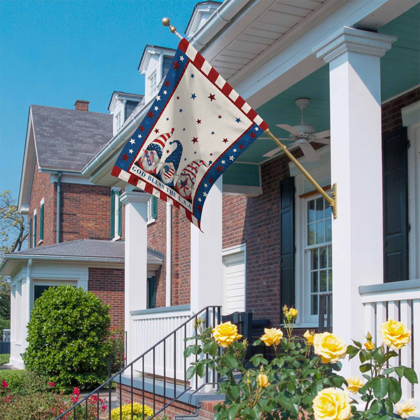 Patriot Pentagram House Flag 28 x 40 Inches, Weather Proof Outdoor Patio Flags Double Sided Small House Decoration for Yard Lawn Outside Home
