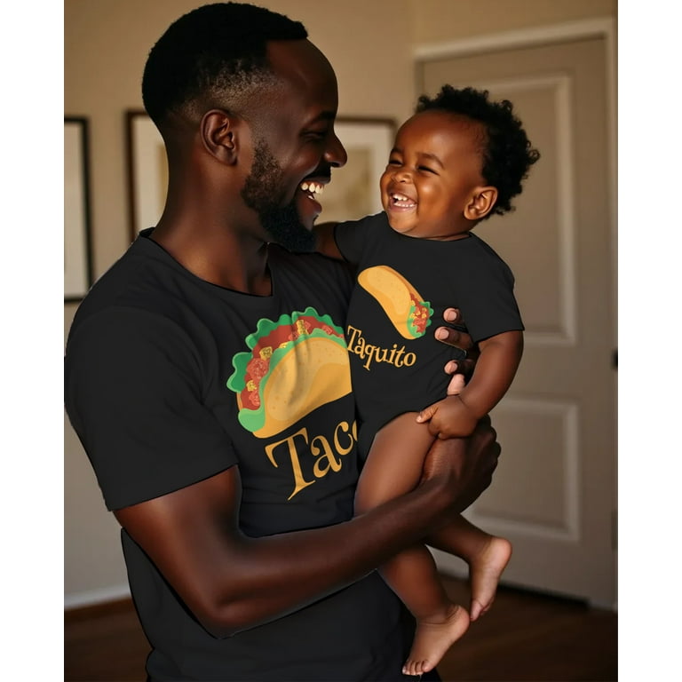 Taco And Taquito Daddy & Me Matching Shirts - Fun Father Baby Outfit Set
