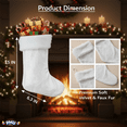 thumbnail image 2 of PMU Christmas Velvet Plush 1 Pc White Stocking, 2 of 6