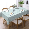 thumbnail image 2 of YFYANG Rectangular Polyester Table Cloth Green Line Art Table Cover for Indoor Outdoor Kitchen Restaurant Table Decoration Tablecloths，54" X 72", 2 of 9