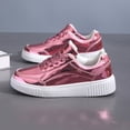 thumbnail image 5 of AUDeals Womens Casual Sneakers - Breathable Memory Foam Shiny Fashion Skate Shoes Comfortable Walking Fitness Shoes, 5 of 8