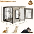 thumbnail image 2 of UBesGoo 31in Dog Crate Furniture, Wooden End Table with Double Doors, Decorative Pet Cage for Indoor Use, 2 of 8
