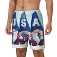 thumbnail image 2 of Uemuo Cute Gnomes in USA Pattern Mens Swim Trunks Quick Dry Board Shorts with Mesh Lining, Stretch Beach Shorts Quick Dry No-Chafing Board Shorts-3X-Large, 2 of 9