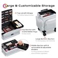3in1 Soft Sided Rolling Makeup Train Case Cosmetology Case On Wheels