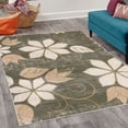 thumbnail image 2 of Floral Decorative Rug, Delicate Flowers with Swirling Ivy Branches Leaves Tulips Vintage Style of Art, Quality Carpet for Bedroom Dorm and Living Room, 6 Sizes, Slate Brown, by Ambesonne, 2 of 4