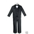 thumbnail image 3 of 6pc 13 Color Boy Black Formal Wedding Party Suits Tuxedo Set + Bow Tie All Sizes, 3 of 5
