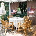 thumbnail image 4 of Outdoor Curtains for Patio Waterproof, US Independence Day Outdoor Privacy Panels Grommet, Retro American Flag Wood Brown Blackout Outside Curtains for Porch/Cabana/Pergola/Gazebo 54"x84", 1 Panel, 4 of 8