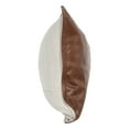 thumbnail image 2 of HomeRoots 522766 14 x 26 in. Brown Leather Zippered Pillow, 2 of 3