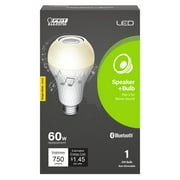 Feit Electric LED 12W (60 Watt Equivalent) General Purpose Light Bulb With Bluetooth Speaker, A19, 3000K Warm White