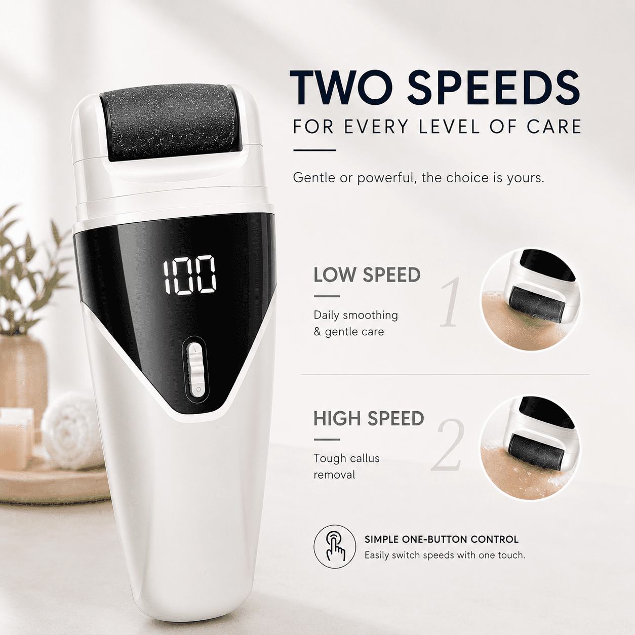 Berlaney Electric Foot Callus Removers, Rechargeable Portable Foot File Pedicure Tool for Foot Care, Hard Cracked Dry Skin Ideal Gift