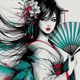 thumbnail image 4 of Hilo Algodón Ecológico Bordado 11CT Kimono Fan Girl Punto Cruz 50x50cm, 4 of 8