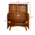 thumbnail image 5 of Noble House 31.5" Liquor Cabinet with Wine Glass Holder, Wine Rack, Adjustable Shelves, Rustic Buffet Cabinet, Natural, 5 of 17