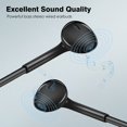 thumbnail image 2 of Auriculares HNEE con cable y micrófono, 5 paquetes para iPhone y Android, 2 of 7