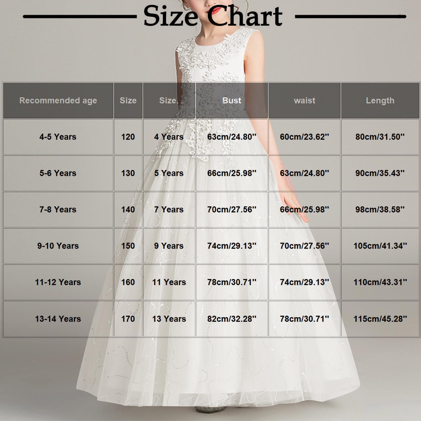 ATOGUTA Size 4T-14 Dresses for Toddler Girls Kids Tulle Wedding Guest Party Birthday Bridesmaid Communion Pageant Prom Ball Gown Black