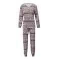 thumbnail image 2 of Qiylii Family Matching Christmas Sleepwear Set, Cute Cartoon Elk Print Costume, 2 of 9