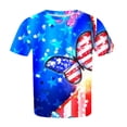 thumbnail image 4 of Patlollav Usa Flag Shirts for Women Plus Size Short Sleeve Tops Independence Day Print Tee Shirts Funny Holiday Blouses Pullover Tee, 4 of 5