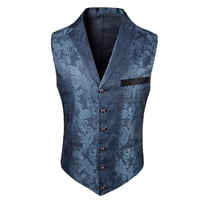 Mens Paisley Floral Suit Vest Victorian Steampunk Gothic Waistcoat Halloween Themed Party Wedding Party Suit or Tuxedo