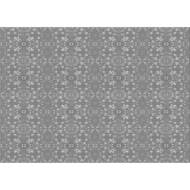 Ahgly Company Indoor Rectangle Patterned Sonic Silver Gray Area Rugs, 5' x 7'